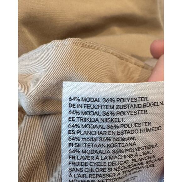 H&M Women’s Paperbag Trouser Pants Size 8 Tan/Khaki Elastic Waist New With Tag - Picture 5 of 7